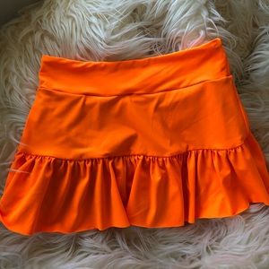 Shein neon orange skirt